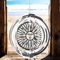 Sun Wind Spinner - Stainless Steel Hanging Garden Décor, Outdoor Metal Art, Solar-Themed Yard Ornament, Kinetic Spinner, Unique Gift