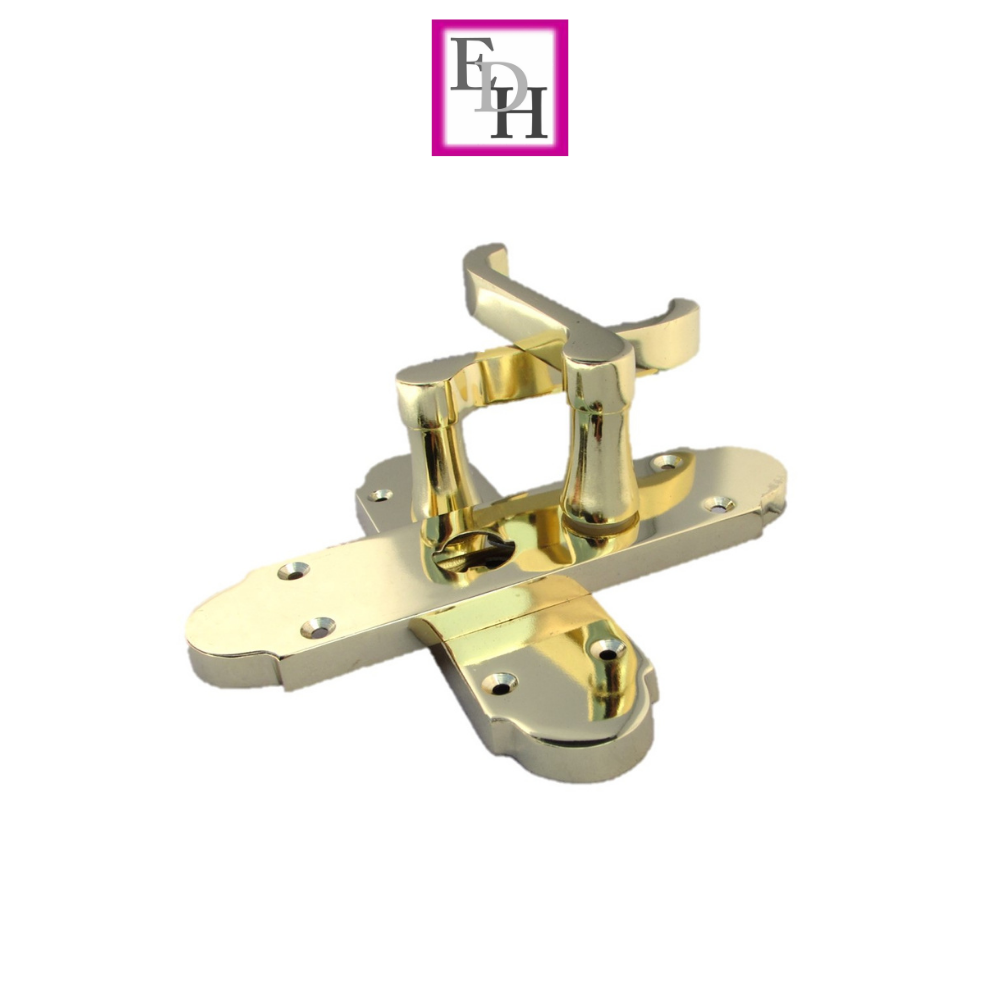 Epsom Victorian Scroll Brass Plated Privacy Bathroom Modern Door Handles 2 Pairs