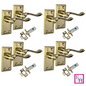 Georgian Style Scroll Brass Finish Door Handles,Internal Door handles,Tubular