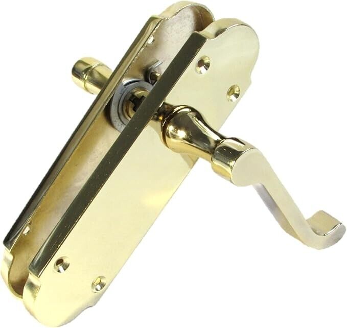 Modern Brass Internal Door Handles by Epsom – Latch Handles + Tubular Latch x4