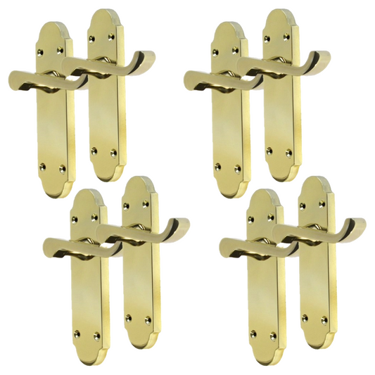 Modern Brass Internal Door Handles by Epsom – Latch Handles 4 Pairs