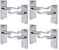 Victorian Scroll Chrome Door Handles - Set of 4 Stylish Chrome Door Handles