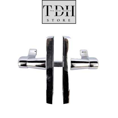 Victorian Scroll Chrome Door Handles - Set of 4 Stylish Chrome Door Handles
