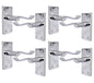 Chrome Door Handles - Polished Victorian Scroll Interior Handles Pack Of 4 Pairs