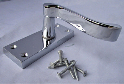 Chrome Door Handles - Polished Victorian Scroll Interior Handles Pack Of 4 Pairs