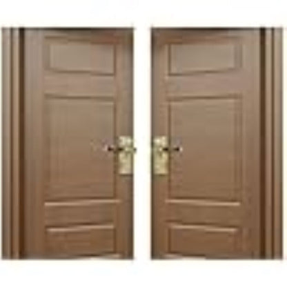 Interior Door Handles Victorian Straight Lever Latch Brass Finish + Tubular Latch, 6 Pairs