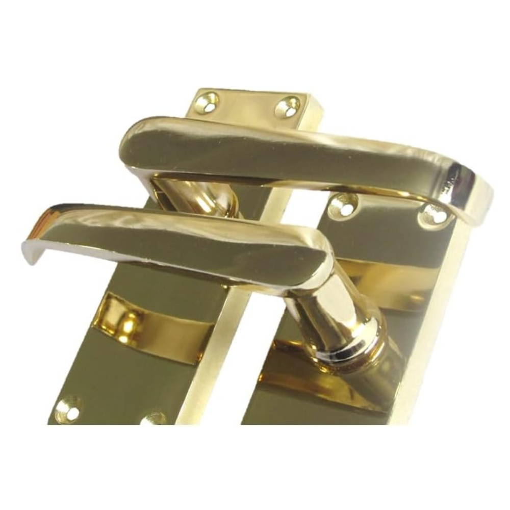 Door Handles Victorian Straight Lever Latch Brass Finish Interior DOOR HANDLE x6