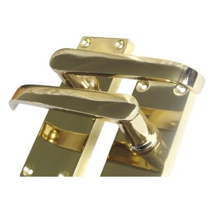 Door Handles Victorian Straight Lever Latch Brass Finish Interior DOOR HANDLE x6