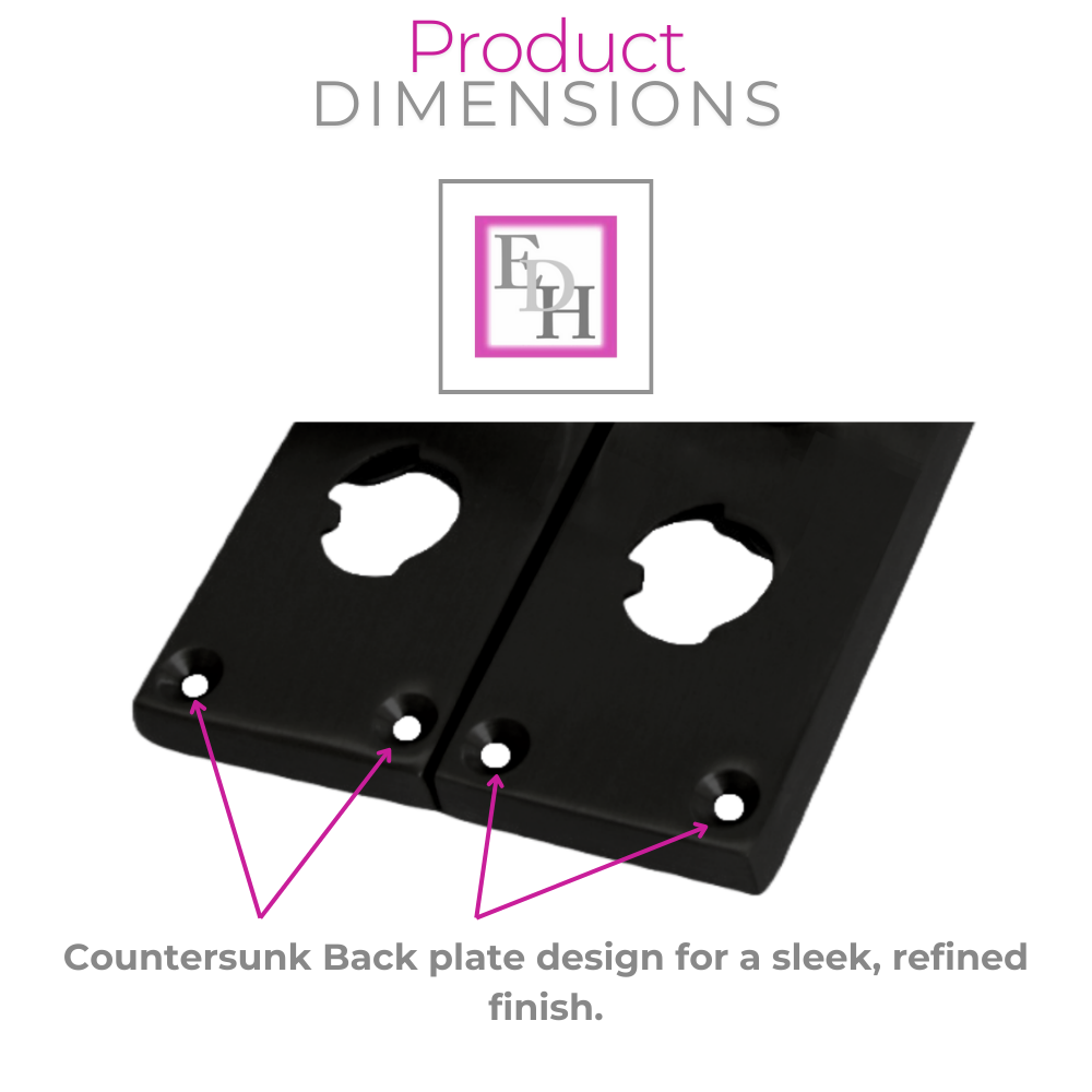 Victorian Scroll Matt Black Bathroom Privacy Lock Door Handles 1 Pair