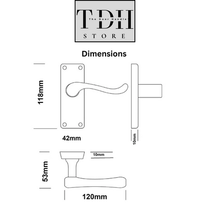 Modern Victorian Chrome Door Handles, Victorian Scroll Lever Latch Door Handles