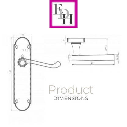 Satin Chrome Modern Fresh Epsom Internal Door Handles