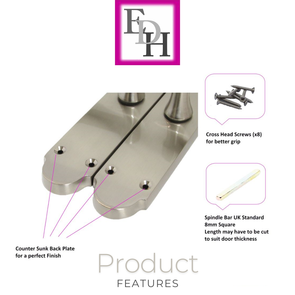 Satin Chrome Modern Fresh Epsom Internal Door Handles