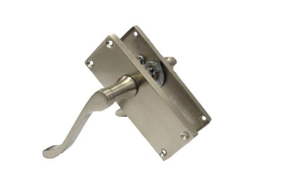 Door Handles Satin Nickel  Scroll Latch Modern Victorian Handles