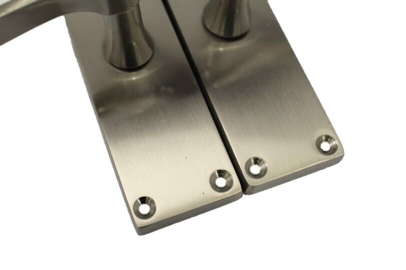 Door Handles Satin Nickel  Scroll Latch Modern Victorian Handles