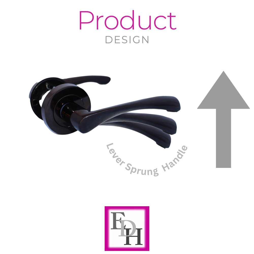 MODERN BLACK Nickel TWIST DOOR HANDLES On Round Rose Door Handle Astrid