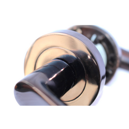 MODERN BLACK Nickel TWIST DOOR HANDLES On Round Rose Door Handle Astrid