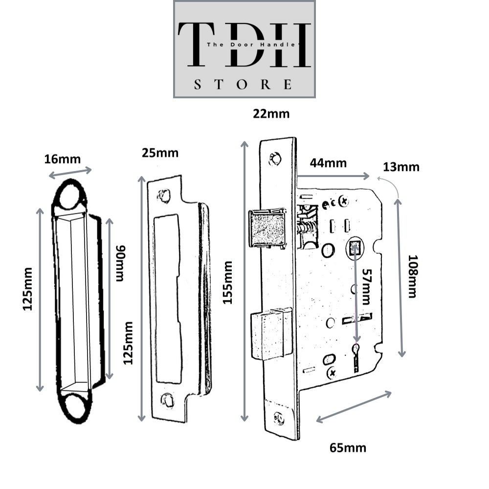 Door Handles Matt Black Finish Victorian Scroll Lock, Lever Lock & Keys.1