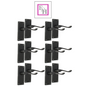 Matt Black Victorian Scroll Door Handle Lever Latch, Including Tubular Latch 6 Pairs