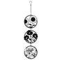 Black Floral Silhouette Hanging Trio Spinner - Elegant Garden Décor