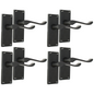 Matt Black Victorian Scroll Door Handle 4 Pairs