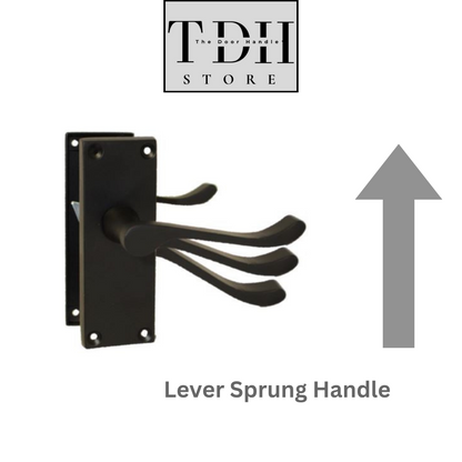 Matt Black Victorian Scroll Door Handle , Modern Elegant Matt Black Finish