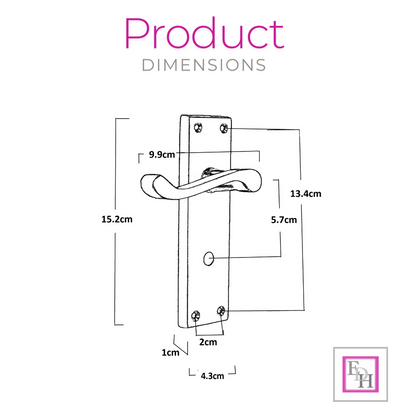 Victorian Style Satin Bathroom Door Handle with Privacy Lock+Bathroom SASH Lock