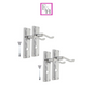Chrome Bathroom Door Handle with Privacy Lock Set - Victorian Style Internal