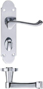 Haven Heritage Bathroom Door Handle Polished Chrome Privacy Version 170mm X 40mm Epsom