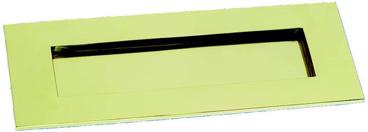 Victorian Style Solid Brass Polished Door Letter Plate - 10 " X 3 "