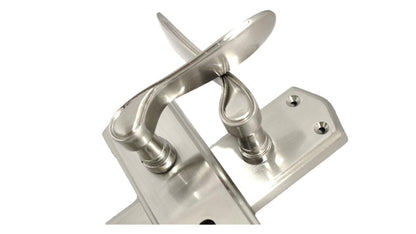 Premium Satin Nickel Internal Lock Door Handles with Long Back Plate and 3 Lever Mortise Sash Lock - Stellar Design, 6 Pairs of Lock Handles