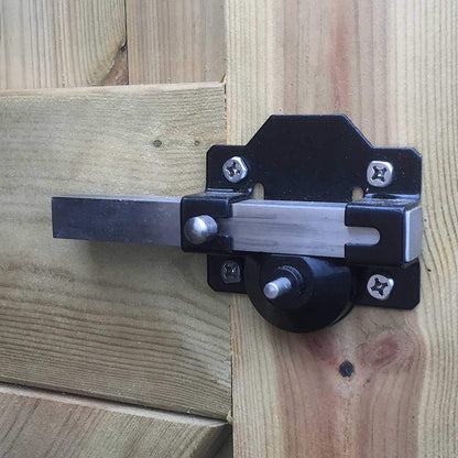 Haven Heritage 50mm Single Locking Long Throw Gate Cays Lock,Elongated Keep with Stainless Steel Bar
