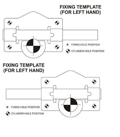 Haven Heritage 50mm Single Locking Long Throw Gate Cays Lock,Elongated Keep with Stainless Steel Bar