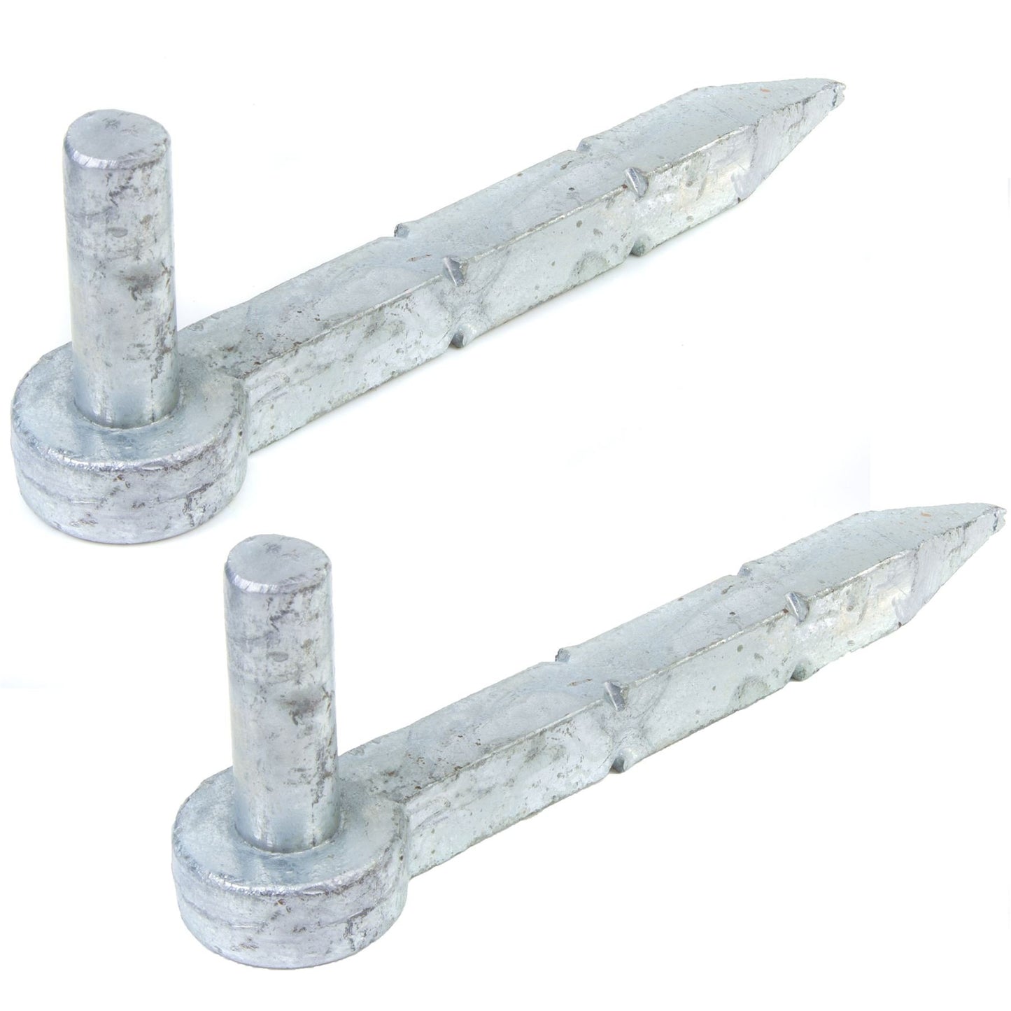 2X 19mm Heavy Duty Farm/Field Gate Hook to Drive Pin - Galvanised 0.7" Spike Hanger