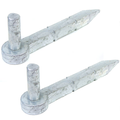 2X 19mm Heavy Duty Farm/Field Gate Hook to Drive Pin - Galvanised 0.7" Spike Hanger