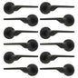 Modern Matt Black Lever on Rose Plate Door Handle Set – 6 Pairs, 52mm Round Rose Plate & 127mm Lever Handle – Contemporary Interior Door Hardware