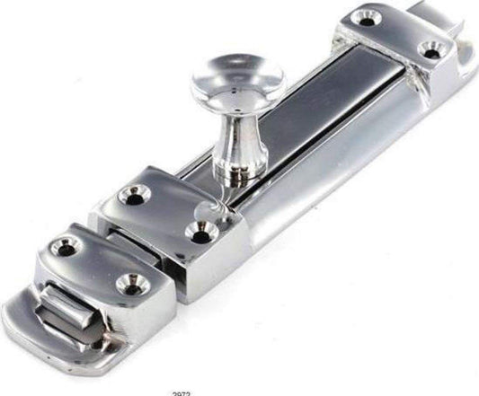2xBRIGHT Chrome Plate Heavy Duty Sliding Door Bolt 100mm