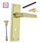 Brass Door Handles Interior Door Handles - Victorian STRAIGHTLock Handles,Brass Plated Door Handles, Back Plate, 150 x 42mm, Door Handles Multipack, Door Handles Set 2