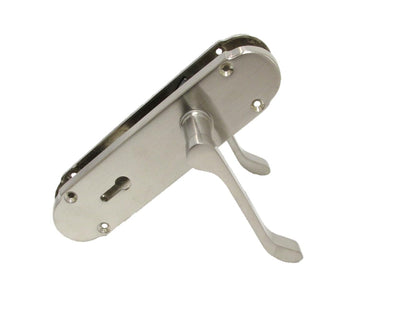 Epsom Door Handle - Satin Nickel Internal Bathroom Door Handles - 170mm x 42mm