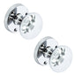 Victorian Style Mortice Round Door Knob Pair in Polished Chrome by Securit