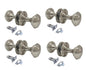 Queen Anne Reeded Mortice Door Knobs, Interior Door Knobs for Home, Round Internal Door Knob with Tubular Latch - Durable Satin Door Knobs (4 Pairs of KNOBS + Tubular Latch)