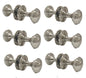 Queen Anne Reeded Mortice Door Knobs, Interior Door Knobs for Home, Round Internal Door Knob with Tubular Latch - Durable Satin Door Knobs (6 Pairs of KNOBS)