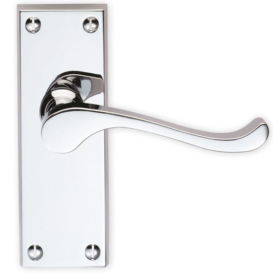 8X Pairs of Polished Chrome Scroll Handles for Interior Door