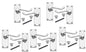 Discount Hardware UK Door Handles Internal Sets - Polished Chrome Door Handle Set for Modern Doors Internal House Design, Internal Door Handles - Victorian Scroll Door Handles 5 Pack - 112mm Long