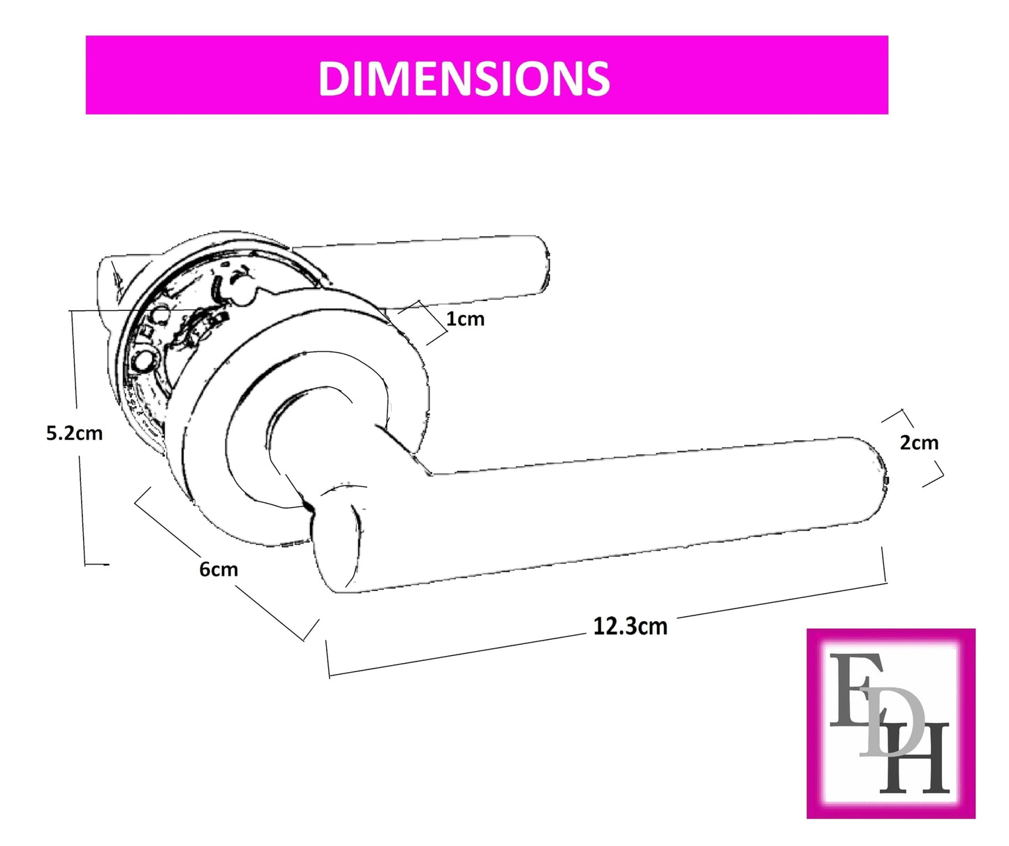 Straight T-Bar Internal Door Handle Set – Polished Chrome Finish with Tubular Latch, Modern Lever Handles for Home & Office Interior Doors .6 Pairs (6 Pair of Handles)