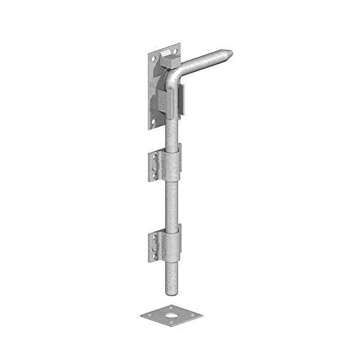 Wyre Direct Garage Gate Drop Down Bolt Galvanised - 12" 18" 24" - Heavy Duty (300mm (12"))