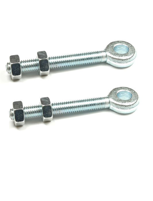 Wyre Direct 2 Adjustable Gate Hinges Eye Bolts 12mm X 150mm Long 6" Pair M12 Galvanised