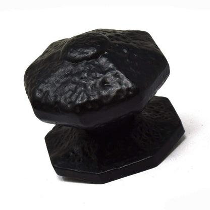 Haven Heritage Octagonal Centre Door KNOB Premium Black Antique CAST Iron INC FIXINGS