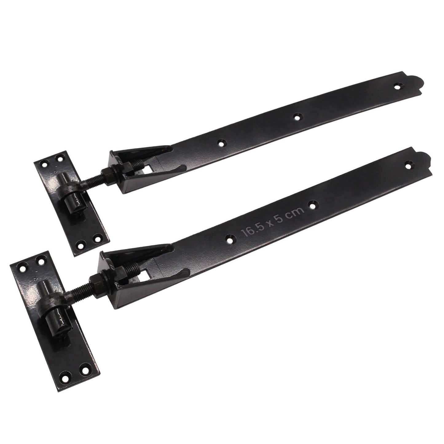 Wyre Direct Adjustable Gate Hinges Pair 600mm 24" Black Heavy Duty Hook and Band Stable