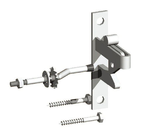 Birkdale Pre Pack Galvanized Self Locking Heavy Auto Gate Catch With Striker and Fixings