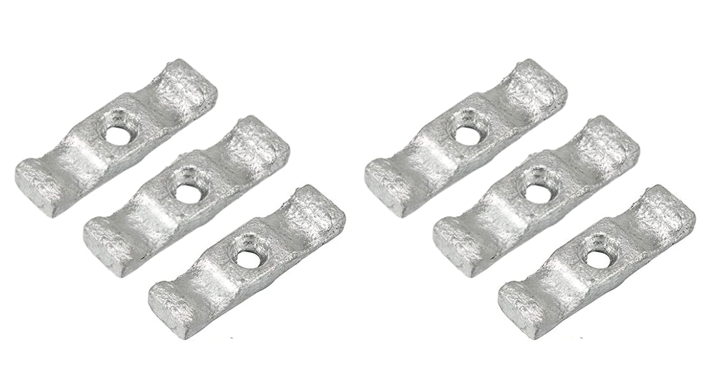 Haven Heritage 6 X Bright Zinc Plated Large 2" Turn Button Catches - Shed Door/Gate & Rabbit Hutch Latches